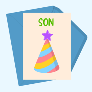 Birthday messages for son for Happy Birthday greeting card wishes.
